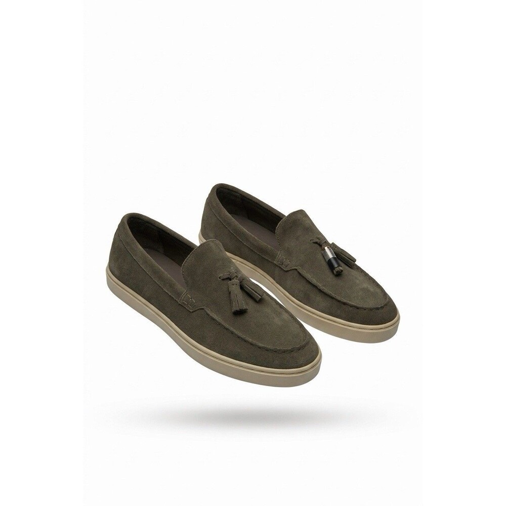 ZARA Men’s Gray Suede Tassel Loafers Slip On Shoes NWT Size US 9 EU 42